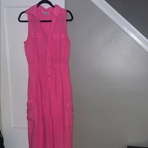 Coldwater Creek Vibrant Pink Maxi Dress